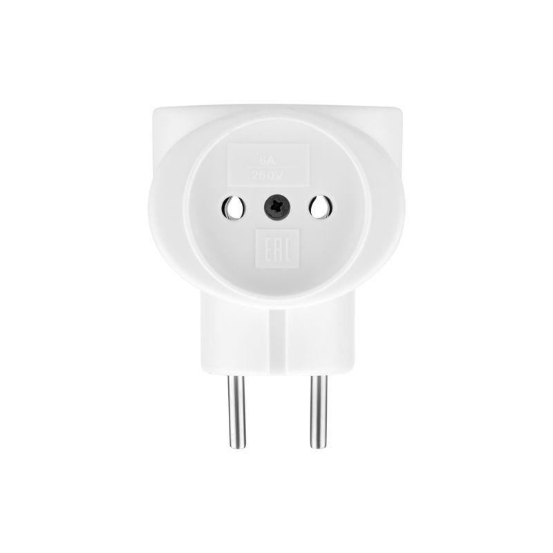 Тройник электрический биметалл 220В 6А бел. REXANT 11-1064