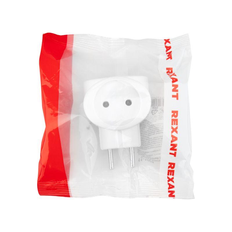 Тройник электрический биметалл 220В 6А бел. REXANT 11-1064