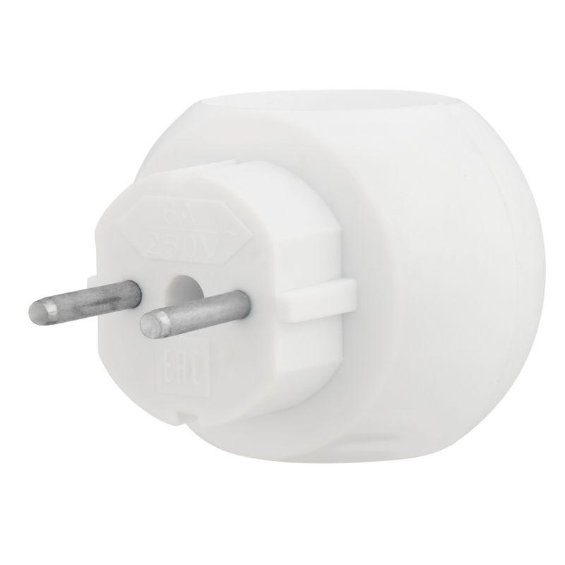 Тройник электрический "Шар" 220В 6А бел. REXANT 11-1063