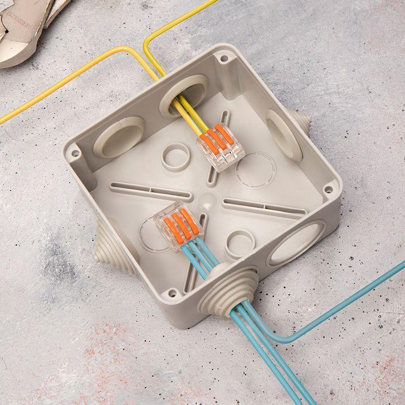 Клемма универс. многораз. 3-проводная (0.08-2.5 (4)кв.мм) (уп. 50шт.) прозрач. Rexant 07-5253-1