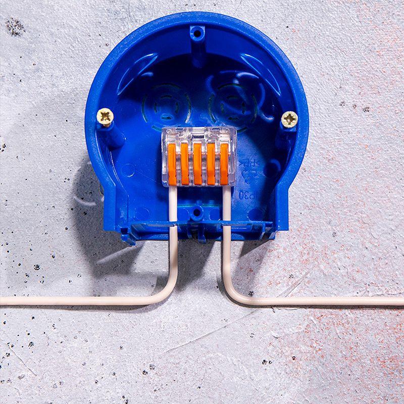 Клемма универс. многораз. 5-проводная (0.08-2.5 (4)кв.мм) (уп.40шт) прозрач. Rexant 07-5255-1