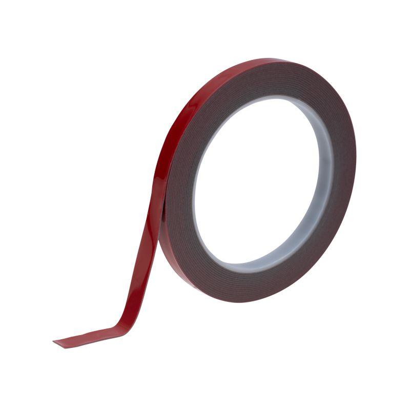 Скотч двустор. 9ммх5м красн. на серой основе REXANT 09-6009