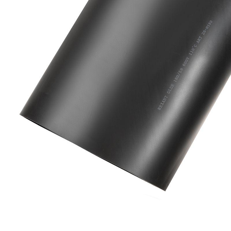 Трубка термоусадочная тонкостен. 180.0/58.0 с клеем (3:1) 1м черн. Rexant 26-0180