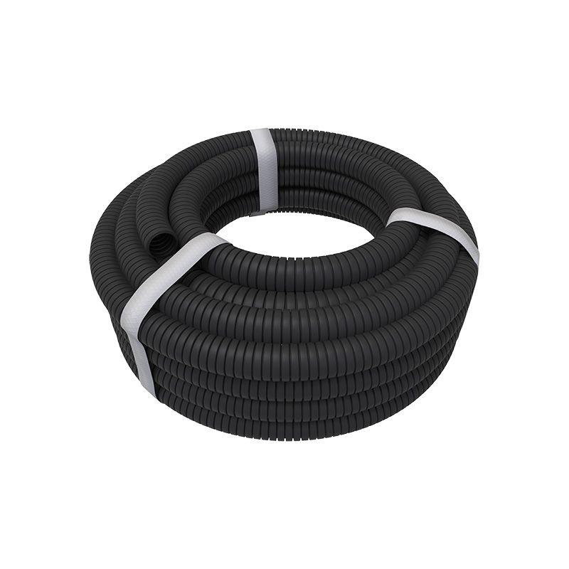 Гофра для кабеля ПНД d20мм с протяжкой черная (уп.100м)