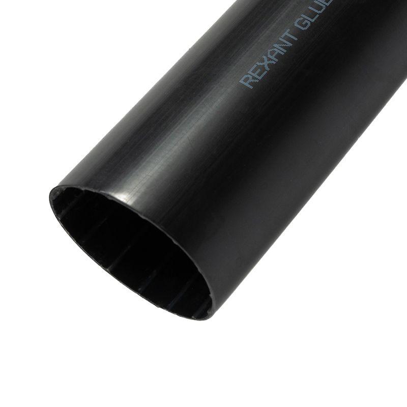 Трубка термоусаживаемая клеевая 51.0/8.5мм (6:1) (уп.2шт) по 1м черн. Rexant 23-0051