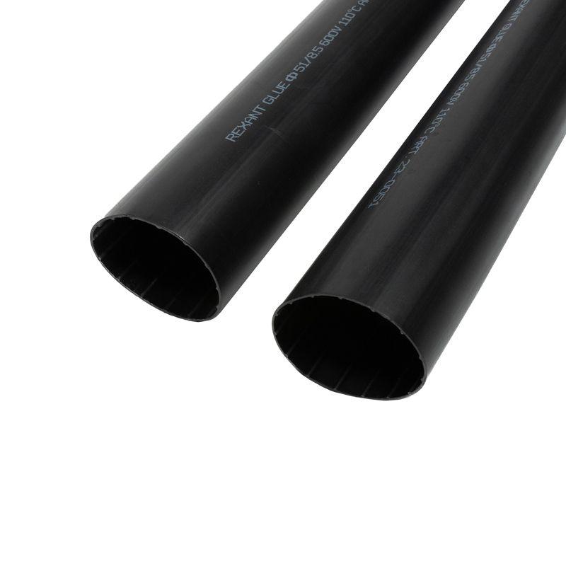 Трубка термоусаживаемая клеевая 51.0/8.5мм (6:1) (уп.2шт) по 1м черн. Rexant 23-0051
