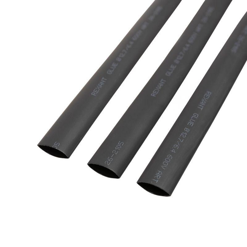 Трубка термоусаживаемая двухстенная клеевая 12.7/6.35мм (уп.10шт) по 1м черн. Rexant 26-2105