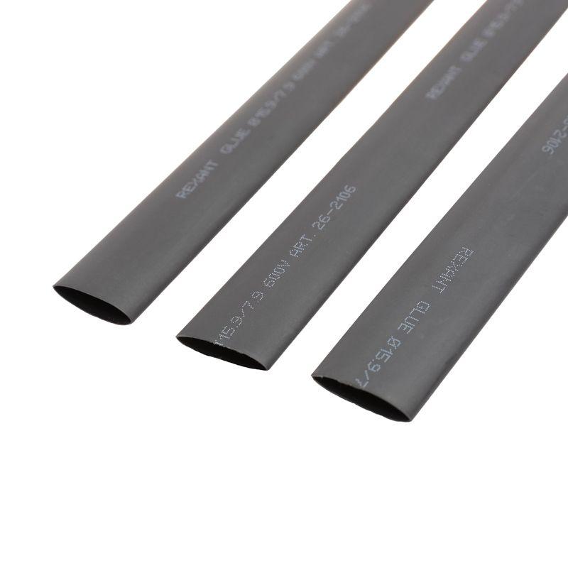 Трубка термоусаживаемая двухстенная клеевая 15.9/7.95мм (уп.10шт) по 1м черн. Rexant 26-2106