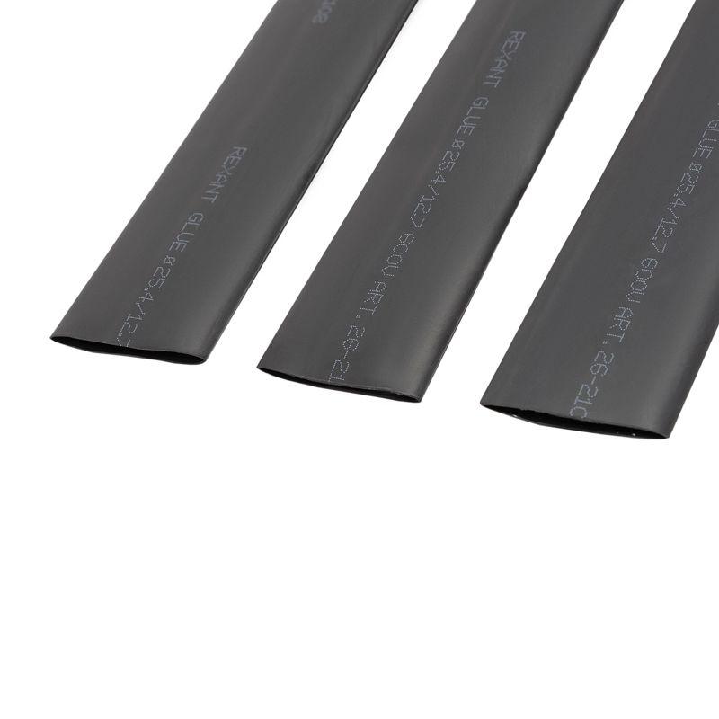 Трубка термоусаживаемая двухстенная клеевая 25.4/12.7мм (уп.5шт) по 1м черн. Rexant 26-2108