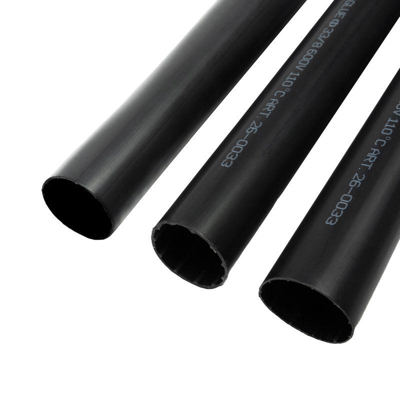 Трубка термоусаживаемая клеевая 33.0/8.0мм (3-4:1). (уп.4шт) по 1м черн. Rexant 26-0033