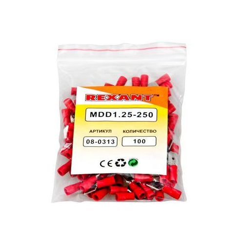 Клемма плоская изол. (штекер) (VM 1.25-250) REXANT 08-0313