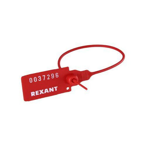 Пломба пластиковая номерная 220мм красн. REXANT 07-6111