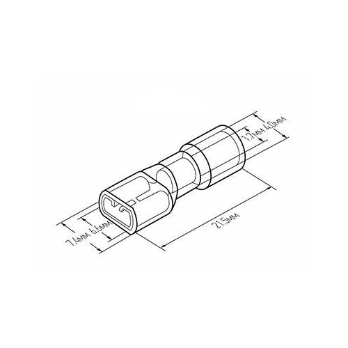 Клемма плоск. полн. изол. термоус. (КППИт гн-6.6мм) 0.5-1.5кв.мм (DRS/FDD1.25-250) REXANT 08-0614