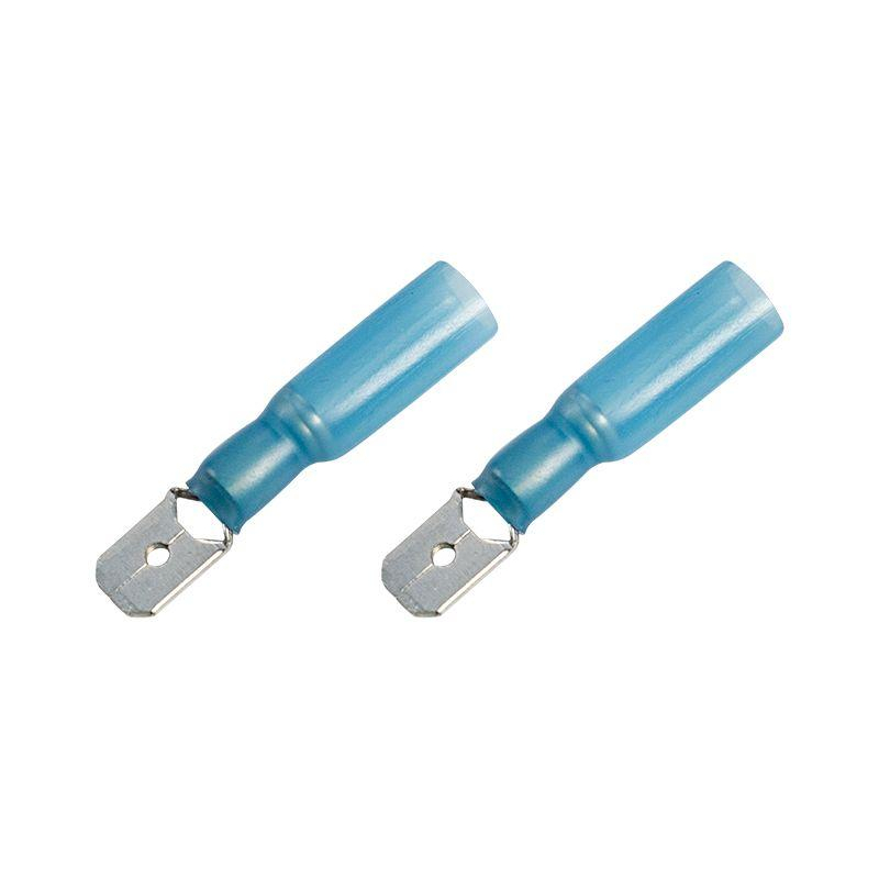 Клемма плоск. изол. термоус. (КПИт штекер - 6.35мм) 1.5-2.5кв.мм (DRS/MDD2-250) REXANT 08-0334