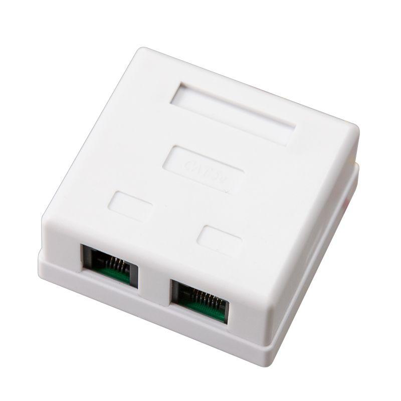 Розетка компьютерная + телеф. RJ11 + RJ45 комбинир. накладная REXANT 03-0120