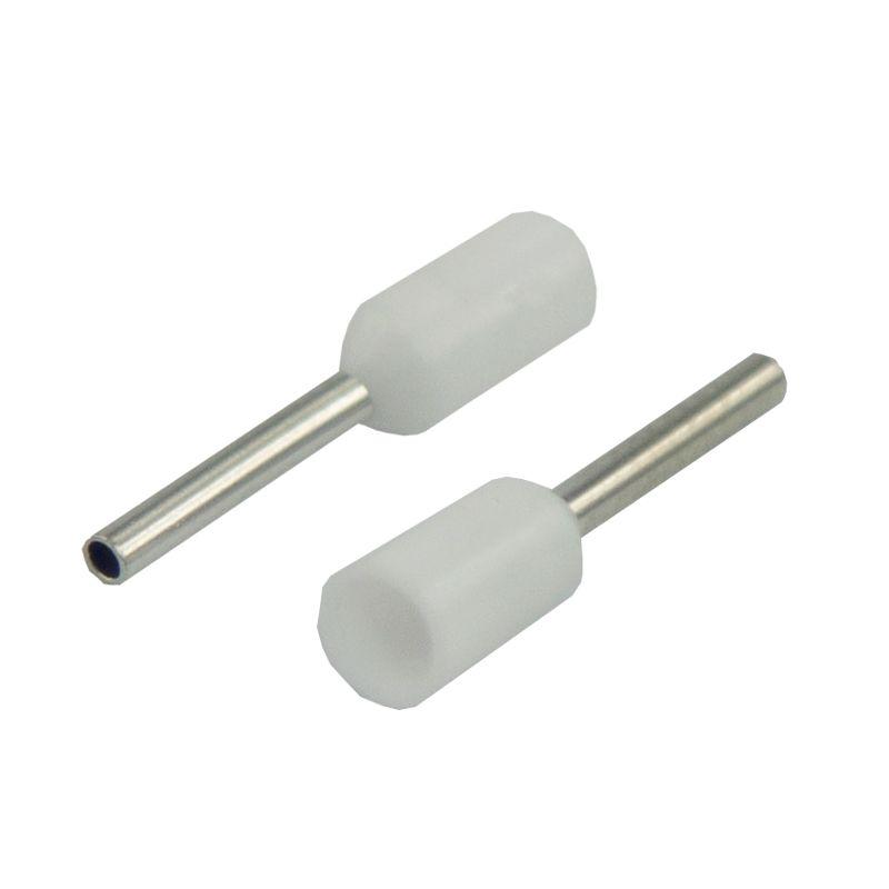 Наконечник штыревой втулочный изол. (НШВИ F-8мм) 0.5кв.мм (СЕ005008white) бел. REXANT 08-0811