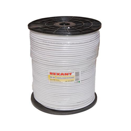 Кабель RG-6U+CU Cu/AL/Cu 48х0.12 75 Ом (уп.305м) Б (м) REXANT 01-2231