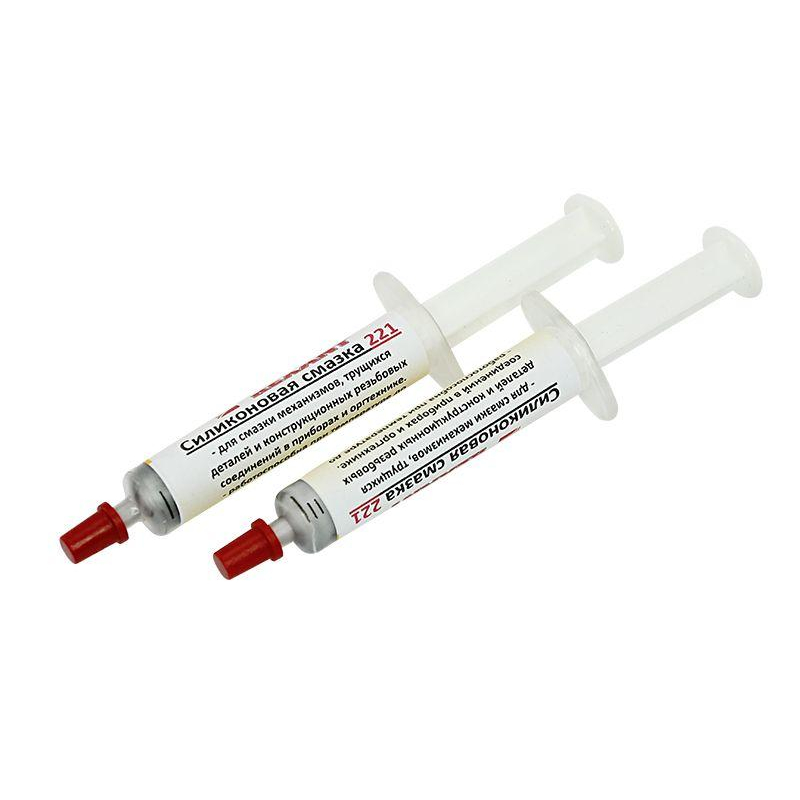 Смазка силиконовая 221 до +350град.C 2мл шприц REXANT 09-3955