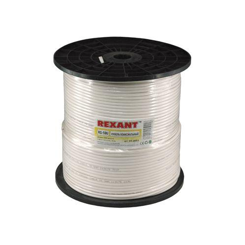 Кабель RG-59U+CU (64%) 75Ом (уп.305м) Б (м) REXANT 01-2651
