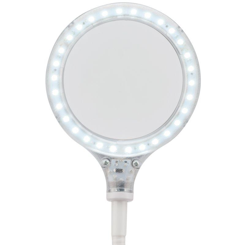 Лупа настольная малая 3Х с подстветкой 30 LED (подставка + прищепка) бел. REXANT 31-0247