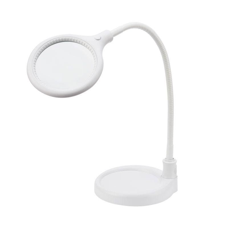 Лупа настольная малая 3Х с подстветкой 30 LED (подставка + прищепка) бел. REXANT 31-0247