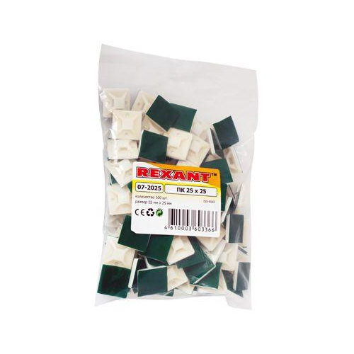 Площадка самоклеящаяся 25х25мм бел. (уп.100шт) Rexant 07-2025
