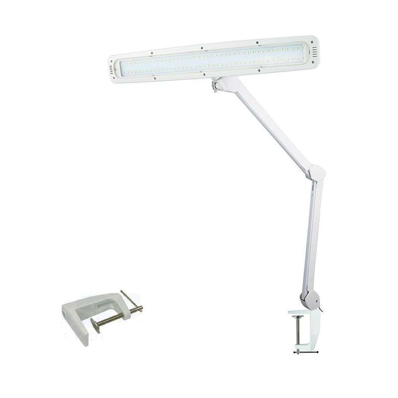 Лампа настольная на струбцине 84LED регулятор яркости бел. Rexant 31-0401