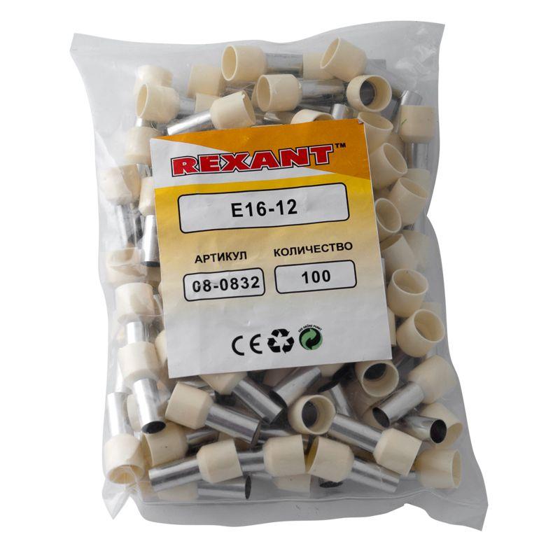 Наконечник штыревой втулочный изолир. (НШВИ F-12мм) 16кв.мм (СЕ160012blue) син. REXANT 08-0832