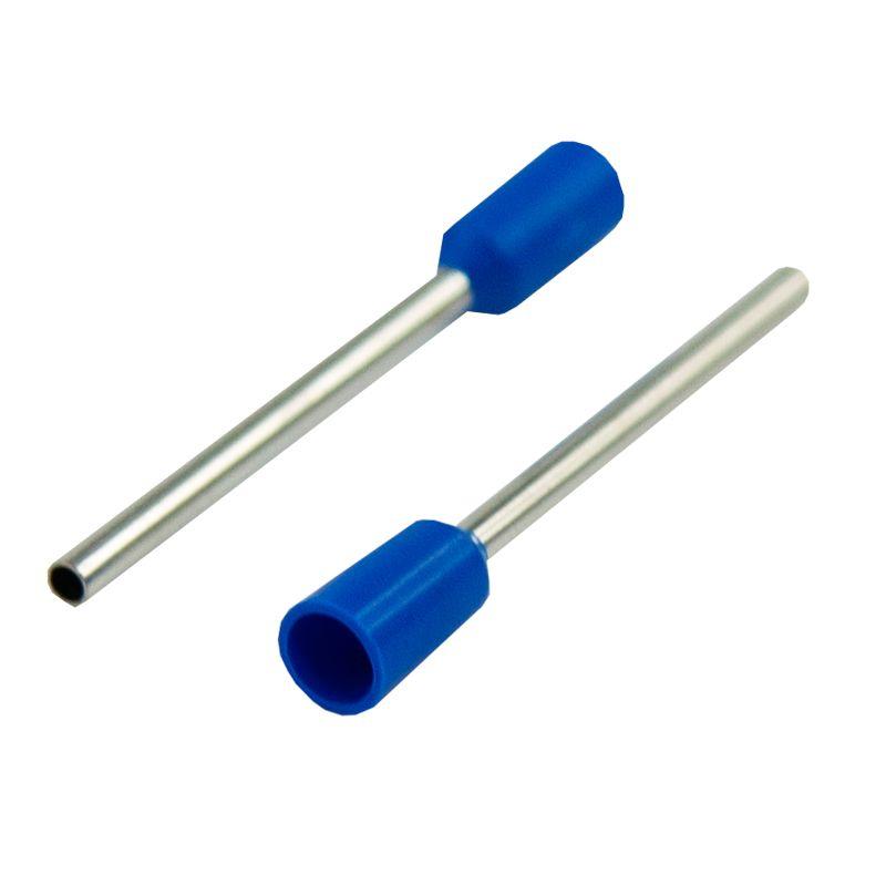 Наконечник штыревой втулочный изолир. (НШВИ F-18мм) 18ммх0.75кв.мм (E7518) син. REXANT 08-1809