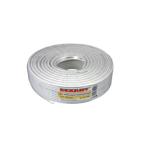 Кабель RG-59U+Cu (64%) 75Ом 100м (м) Rexant 01-2641