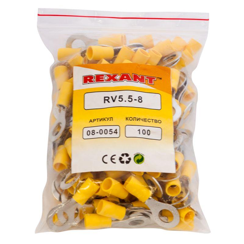 Наконечник кольцевой изолированный (НКИ d8.4мм) 4-6кв.мм (VR5.5-8) REXANT 08-0054