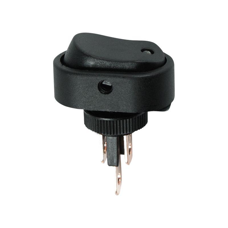 Выключатель клавишный 12В 20А (3с) ON-OFF черн. ОВАЛ с зел. LED подсветкой (RWB-523 ASW-20D) Rexant 36-2673