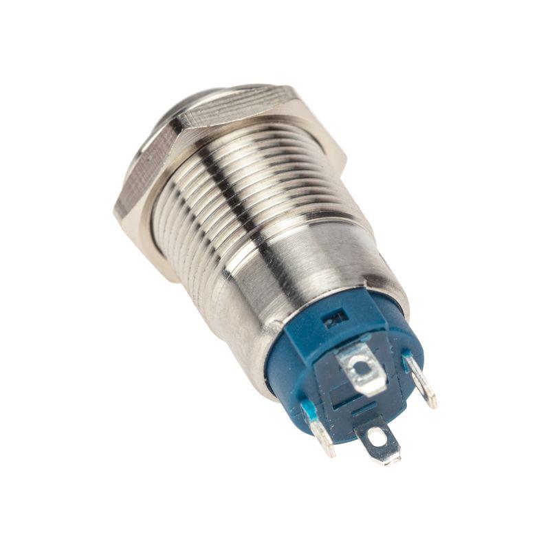 Кнопка антивандальная d12 12В Фикс (2с) ON-OFF син. (A-12-C2) Rexant 36-3221
