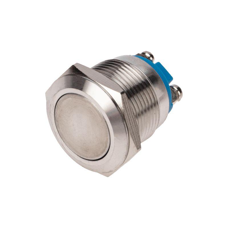 Кнопка антивандальная d19 Б/Фикс (2с винт) (ON)-OFF плоская (PBS-28В-2) Rexant 36-3411