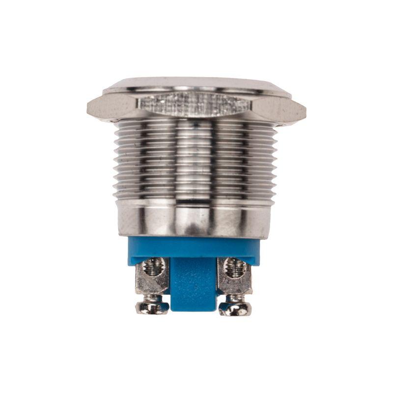 Кнопка антивандальная d19 Б/Фикс (2с винт) (ON)-OFF плоская (PBS-28В-2) Rexant 36-3411