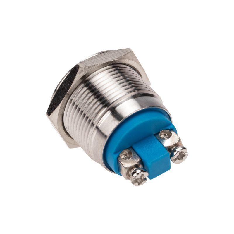 Кнопка антивандальная d19 Б/Фикс (2с винт) (ON)-OFF плоская (PBS-28В-2) Rexant 36-3411