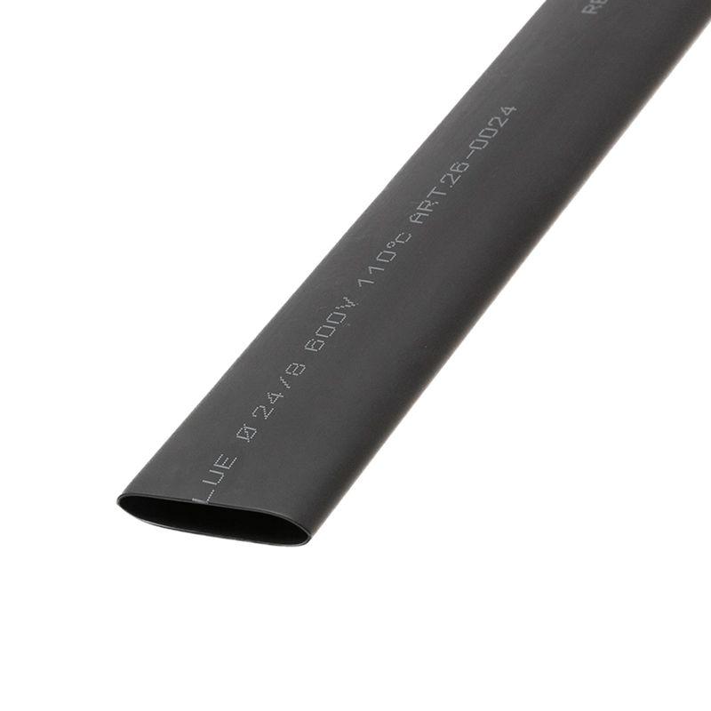 Трубка термоусадочная тонкостен. 24.0/8.0 с клеем (3:1) 1м черн. Rexant 26-0024