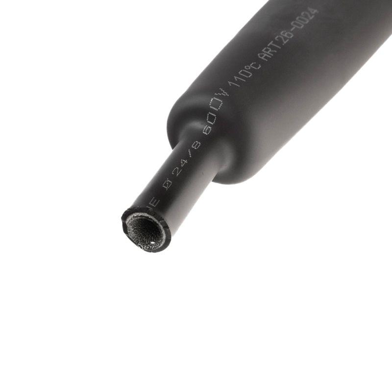 Трубка термоусадочная тонкостен. 24.0/8.0 с клеем (3:1) 1м черн. Rexant 26-0024