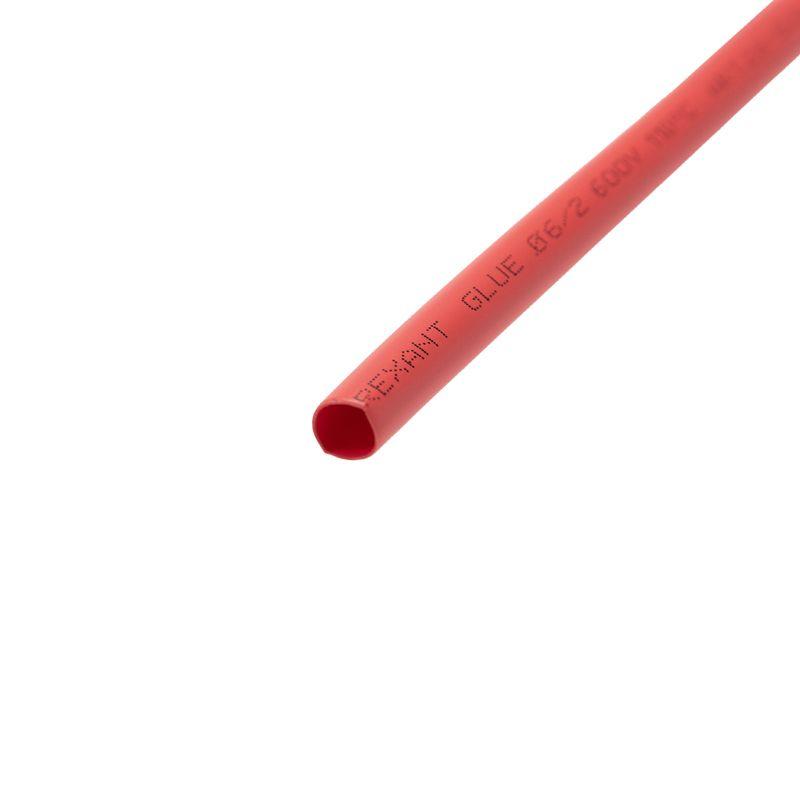 Трубка термоусадочная тонкостен. 6/2 с клеем (3:1) 1м красн. Rexant 26-6004