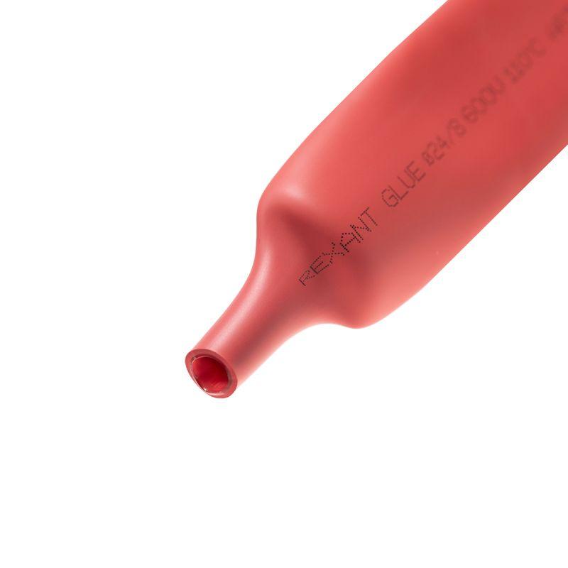 Трубка термоусадочная тонкостен. 24/8 с клеем (3:1) 1м красн. Rexant 26-2404