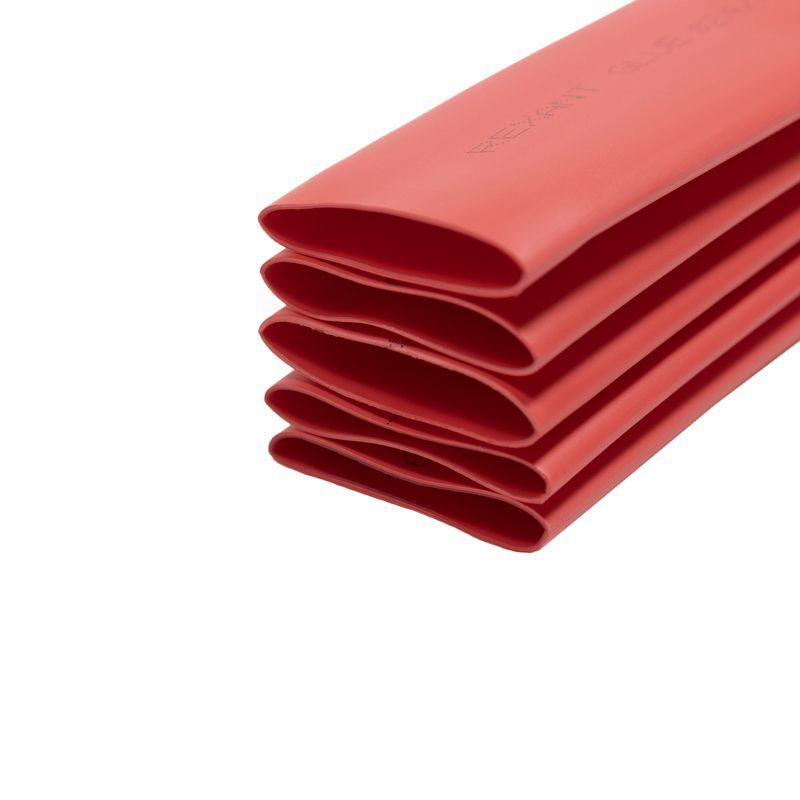 Трубка термоусадочная тонкостен. 24/8 с клеем (3:1) 1м красн. Rexant 26-2404