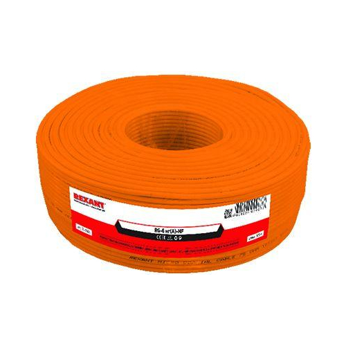 Кабель RG-6 нг(А)-HF (64%) 75Ом 100м Rexant 01-2654