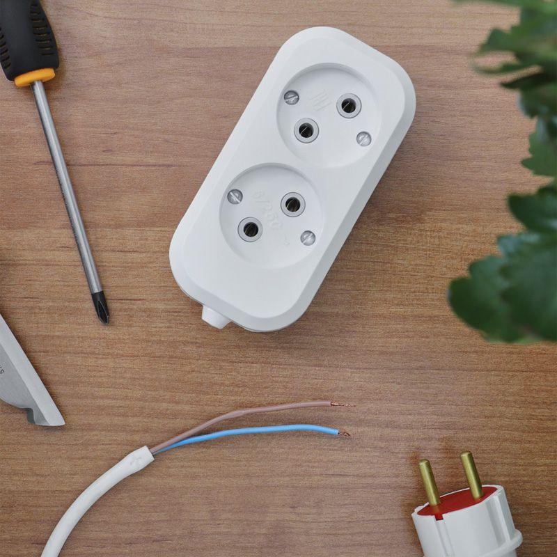 Колодка 2 гнезда без заземления Rexant 11-8701