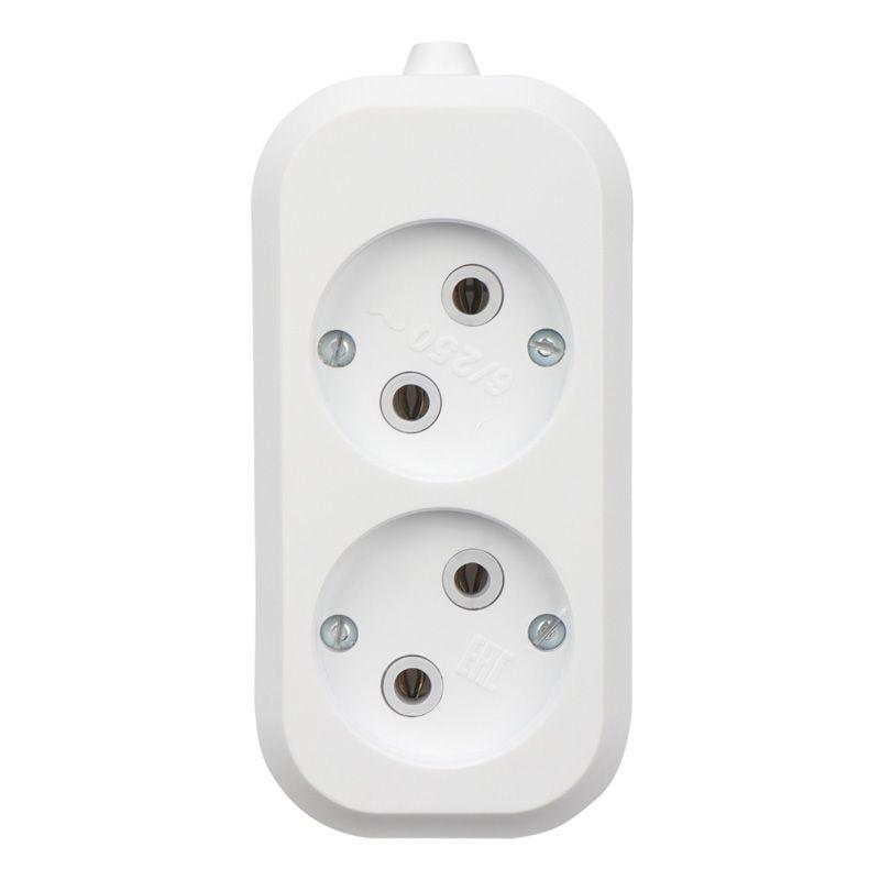 Колодка 2 гнезда без заземления Rexant 11-8701