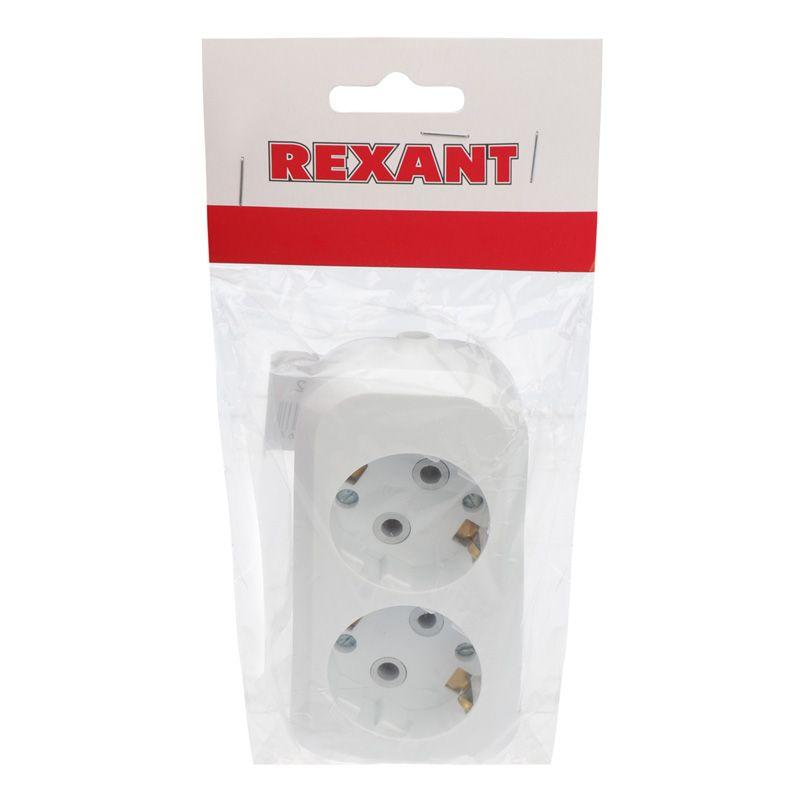 Колодка 2 гнезда с заземлением Rexant 11-8702