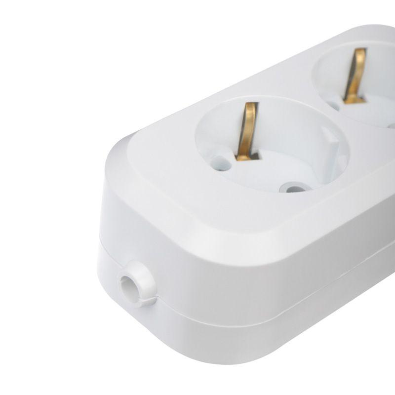 Колодка 2 гнезда с заземлением Rexant 11-8702