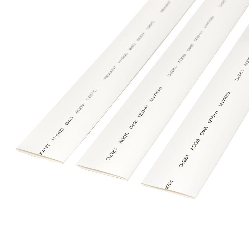 Трубка термоусадочная 40.0/20.0 1м бел. Rexant 24-0001