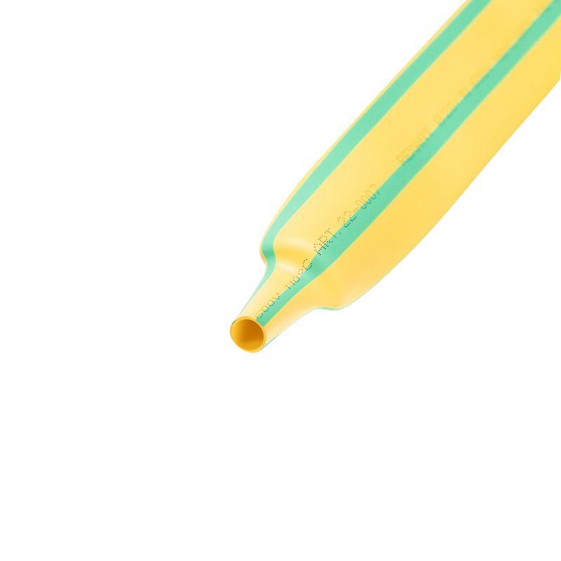 Трубка термоусадочная тонкостен. 20/10 1м желт./зел. Rexant 22-0007