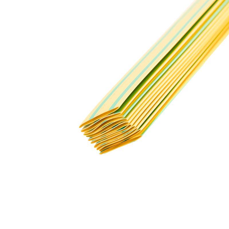 Трубка термоусадочная тонкостен. 20/10 1м желт./зел. Rexant 22-0007