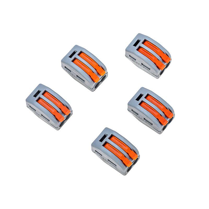 Клемма соединительная многоразовая 2-х проводная 0.08-4кв.мм сер. (блист.5шт) Rexant 06-0200-A5